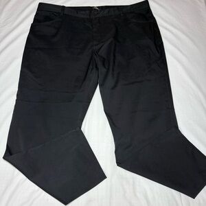 Tommy Bahama Performance Pants Mens 44X30 Black Chino Stretch Flat Front Casual